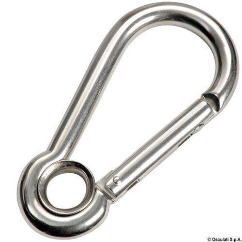 Moschettone inox senza sporgenza 6 mm